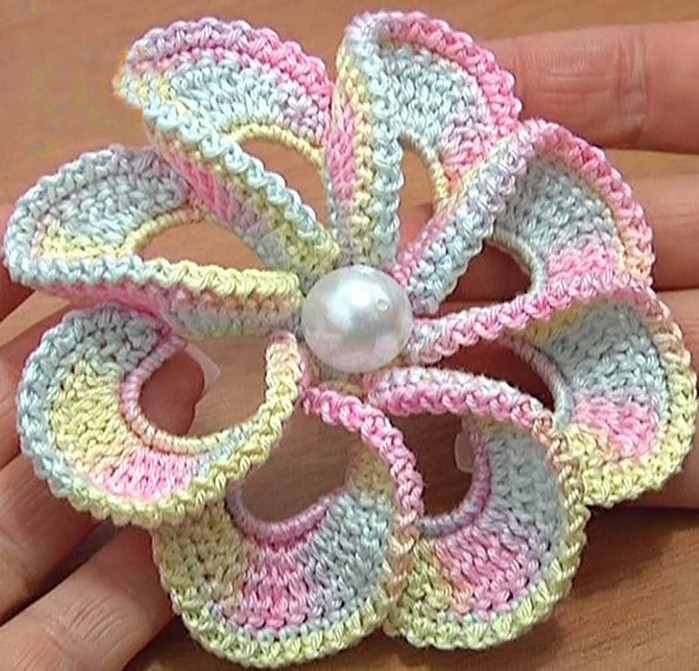 3D Spiral çiçek motifi
